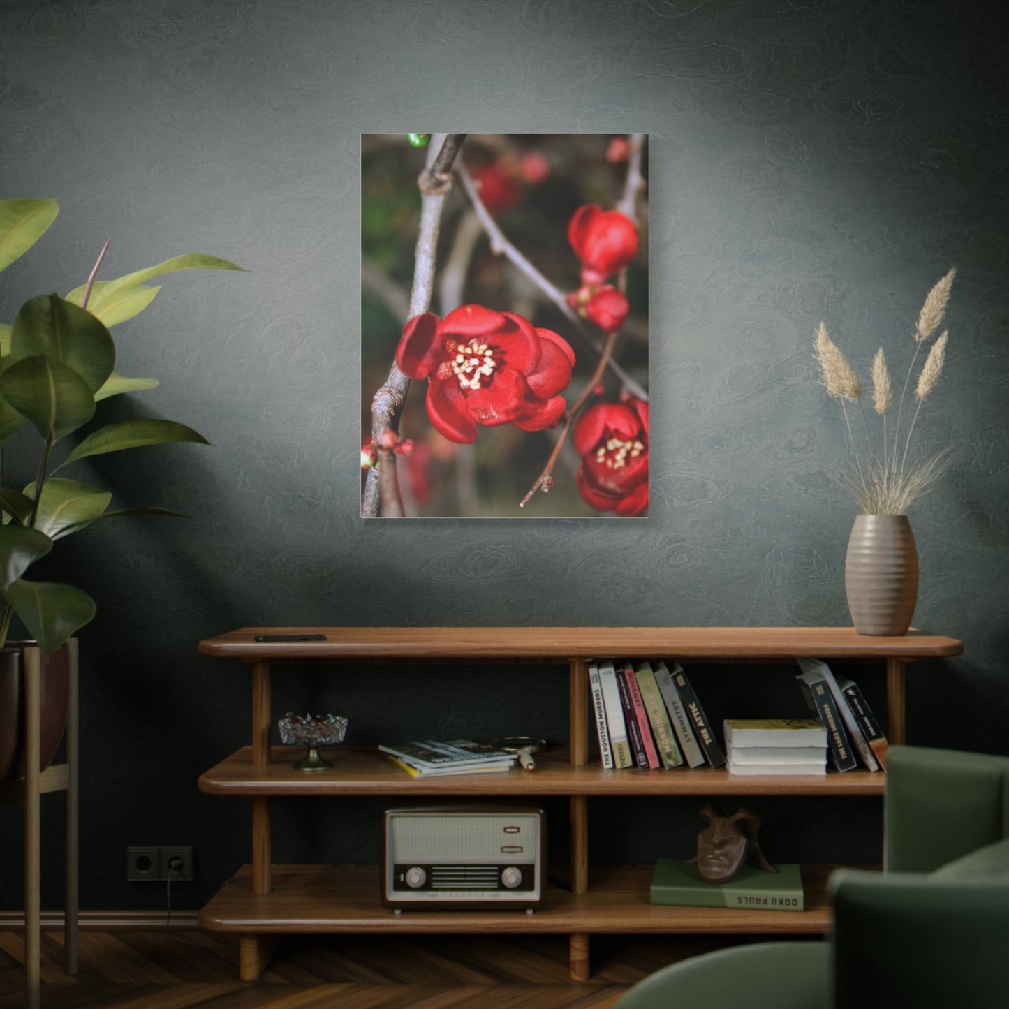 Red Luxembourgish Flower - Canvas
